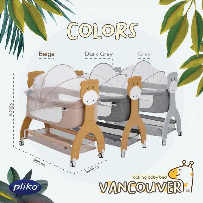 New Box Bayi Pliko Vancouver Rocking Baby Bed Music Light Ayunan Bassinet Ranjang Tempat Tidur Bayi