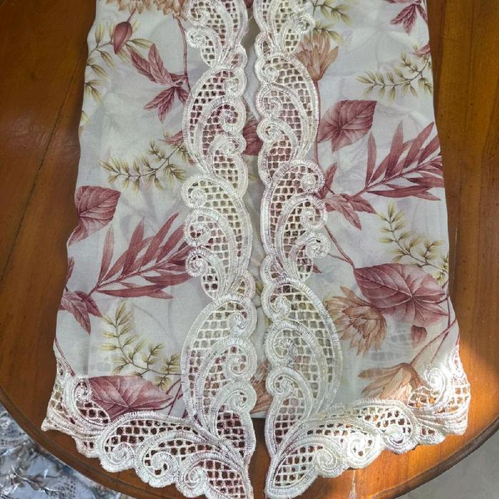 Kain sifon bunga bordir ukuran 1 baju