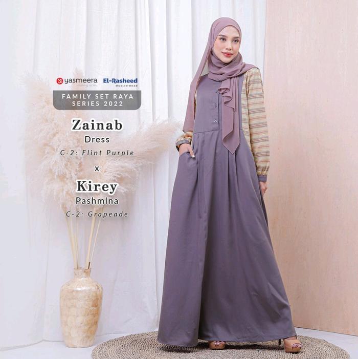SARIMBIT YASMEERA 2022 C02 ORIGINAL ZAINAB DRESS GAMIS DEWASA