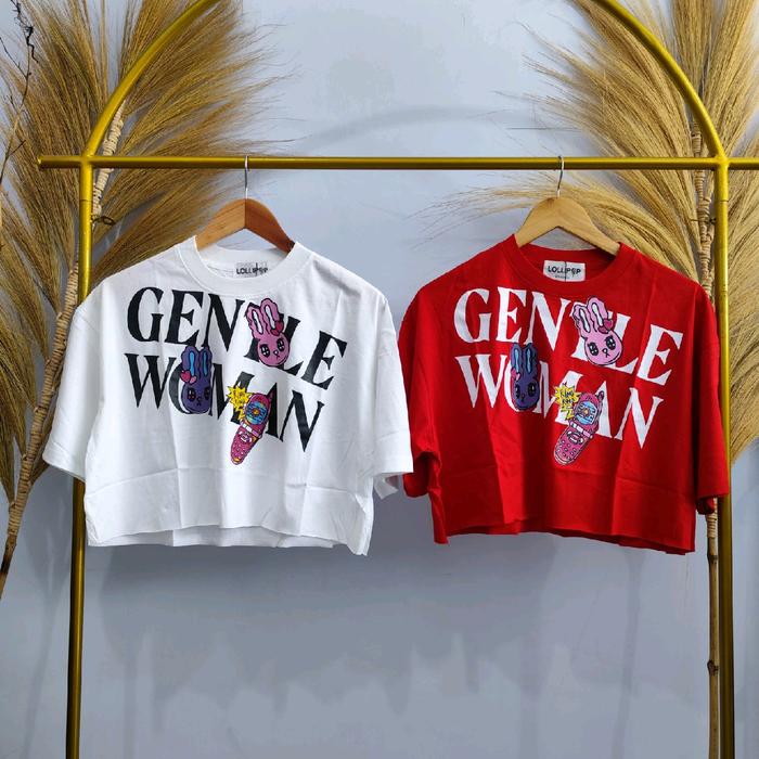 MDS OUTFIT / TSHIRT CROP TOP LOLLIPOP BANGKOK /IMPORT/GW