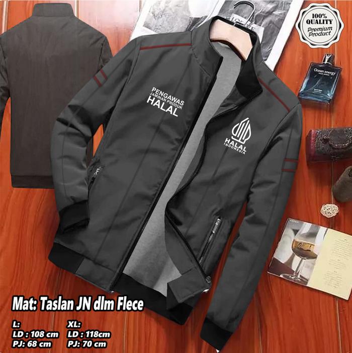 JAKET PENGAWAS PRODUK HALAL TERBARU / JAKET HALAL KEREN PARASUT / FREE CUSTOM SABLON