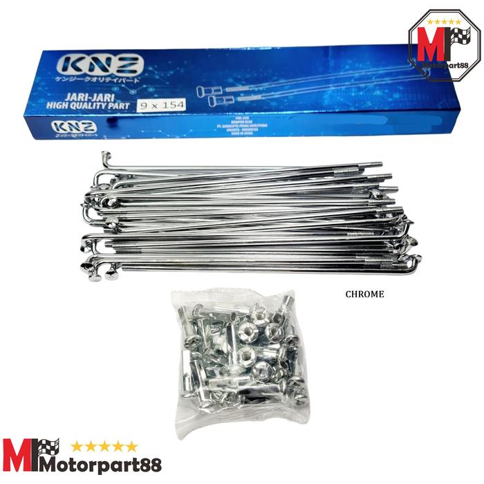 JARI JARI VELG KNZ JERUJI SPOKE SET CHROME 9 X 154 BELAKANG JUPITER MX JUPITER VEGA R KNZ