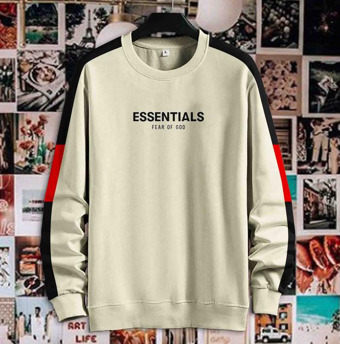 COD Jaket SWEATER ESSENTIALS list Lengan Basic Pria/Wanita UK S,M,L,XL,XXL,XXXL,4XL,5XL Sweater Dist