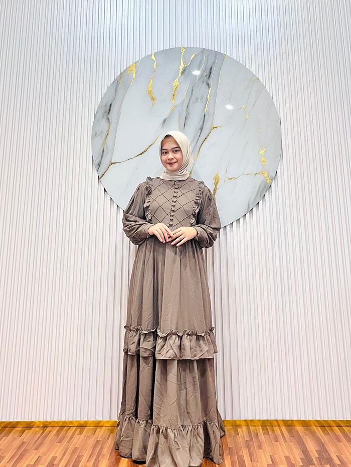 Gamis ceruty Frilla premium gamis lebaran