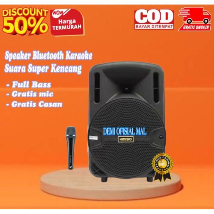TERLARIS!!! SPEAKER BLUETOOTH KARAOKE BONUS MIC / SALON AKTIF SEPEAKER JUMBO KIMISO POLLYTRON