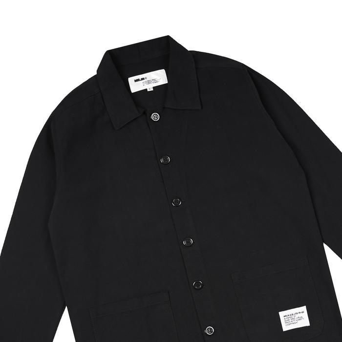 Mrjn - Black Work Jacket Rhoxa Pria Hitam Blazer Distro Jaket Tebal Casual Baju Cardigan Terlaris