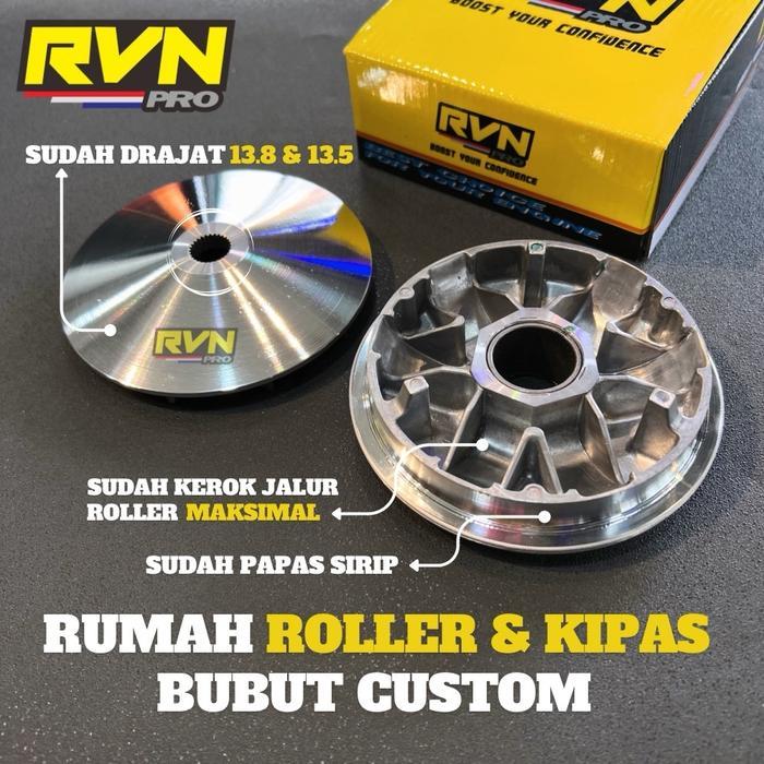 RUMAH ROLLER ROLER PULLEY KIPAS RACING BUBUT CUSTOM GENIO BEAT FI ESP STREET NEW DELUXE POP SCOOPY F