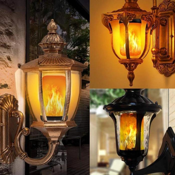 LED Flame Bulb Atmosphere Lamp Durable 4 Modes Lamp Corn Bulb