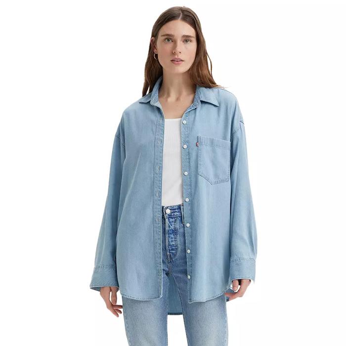 Kemeja Levis Womens OVERSIZE Nola Shirt Denim Blue ORIGINAL