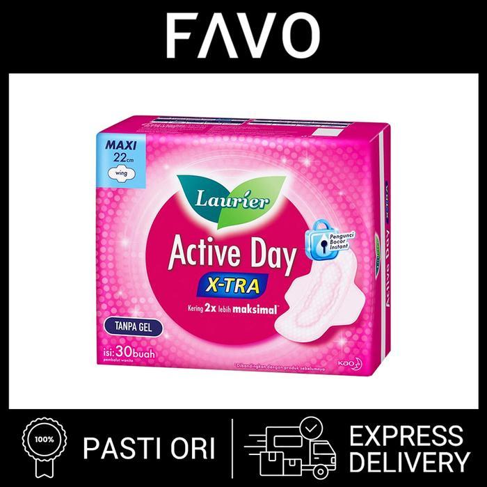 Pembalut Wanita - Laurier Active Day X-tra Wing 22 cm - 30 Pads