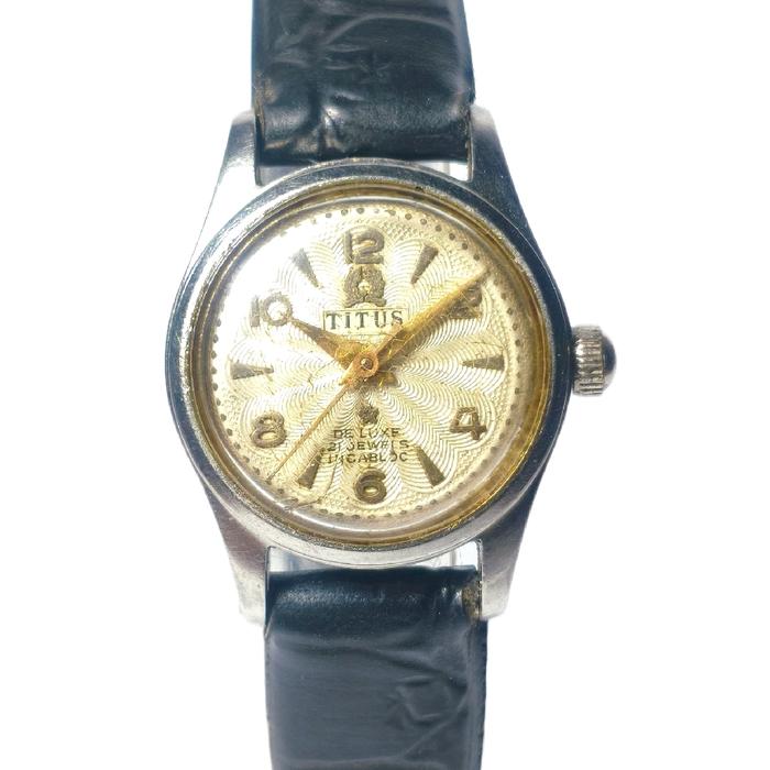 TITUS 83498 DELUXE INCABLOC UKURAN CEWE 21 Jewel Swiss Made Jam Tangan Wanita Klasik dengan 21 Jewel