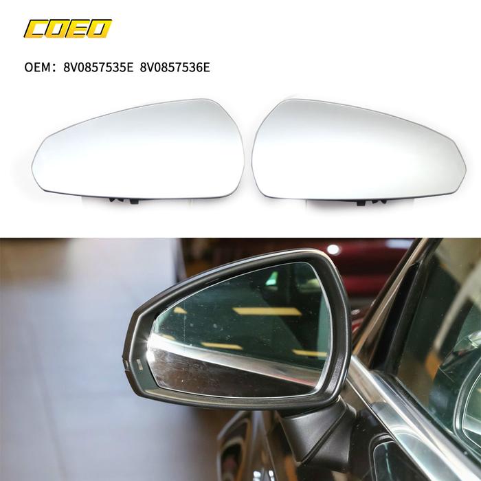 Rear View Mirror Glass For 2015-2020 A3 S3 Replacement Driver