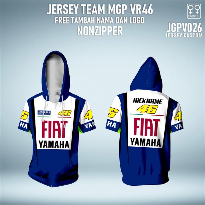 Hoodie non zipper Jersey Fan Support Moto GP Tim VR46 Kaos Olahraga Terbaru 2026