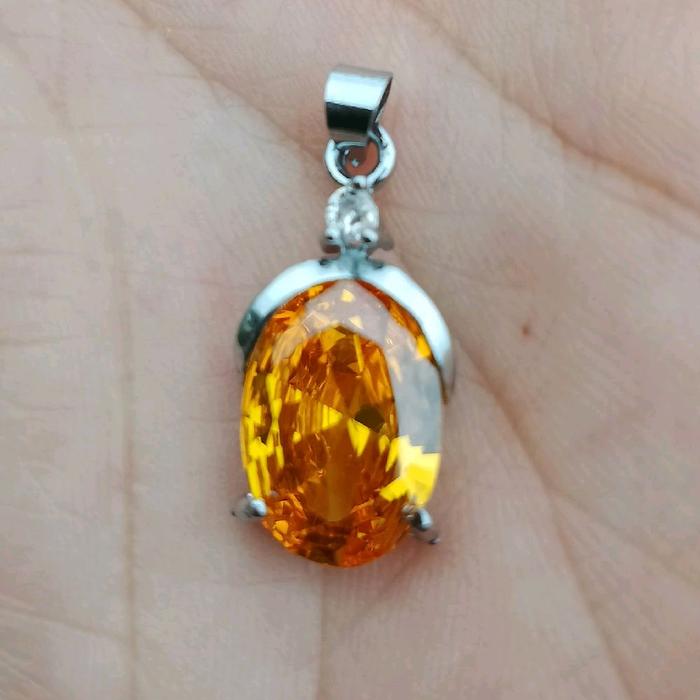Liontin Batu permata Amerika Diamond Citrin DM 10×14