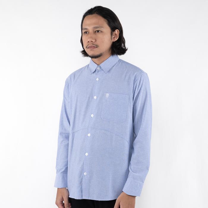 KEMEJA PRIA KATUN CASUAL MOTIF STRIPE LENGAN PANJANG ORIGINAL MATERNAL DISASTER | STRIPAL