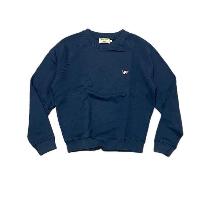 Crewneck Maison Kitsune Tricolor Fox Blue