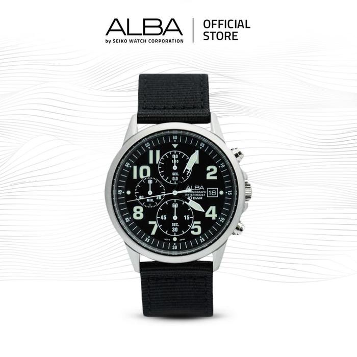 Alba Men Chronograph AM3853X1 AM3853 Black canvas