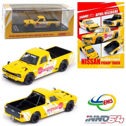 IN64-HKT-MOTUL - INNO64 1/64 NISSAN HAKOTORA PICK UP TRUCK "MOTUL" Livery
