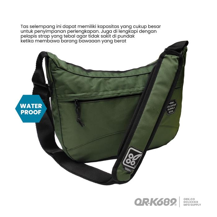 ORK689 Tas Selempang Pria Tas Slempang Pria Sling Bag Waterproof Half Green