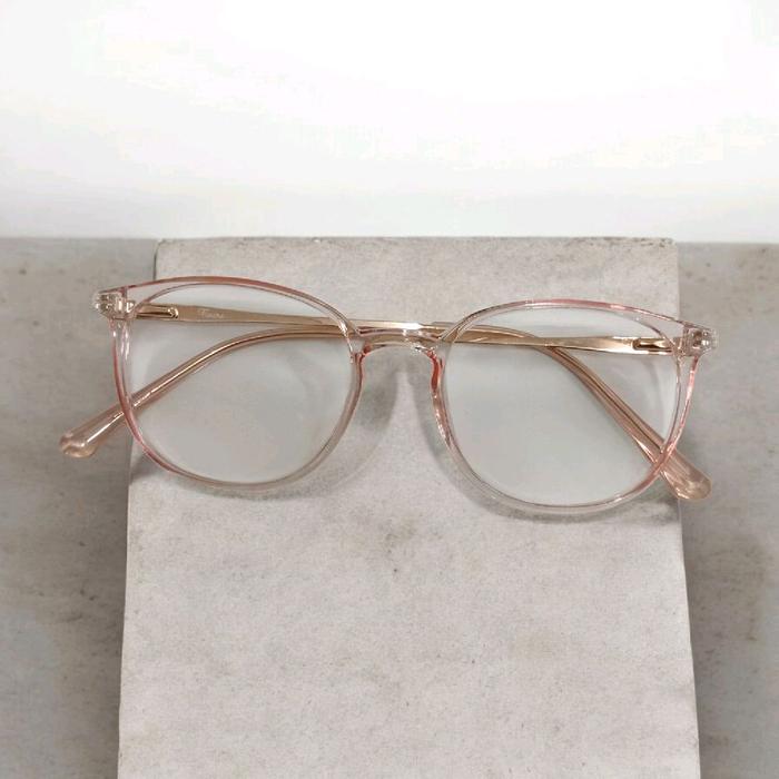1820-Frame Metal Besi Titanium Sepasang Kacamata Eyewear Lensa Glasses Kualitas Optik Standar Ringan