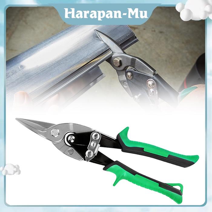 Gunting Seng 10 Inch Tipe Lurus Aviation Snip Gunting Seng Hollow Gunting Baja Ringan