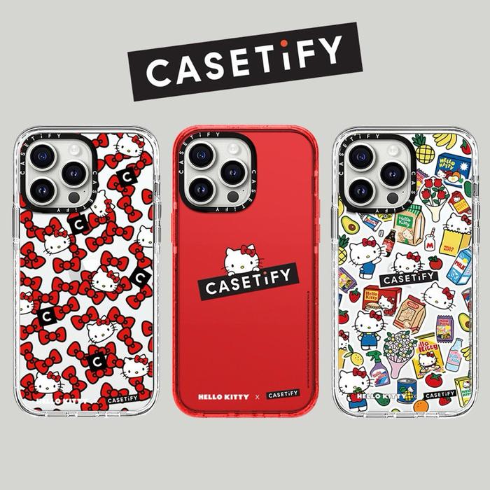 case casing CASETiFY HELLO KITTY PITA CUTE CLEAR DESIGN KOREAN STYLE FOR IPHONE 12 13 14 15 PRO MAX 