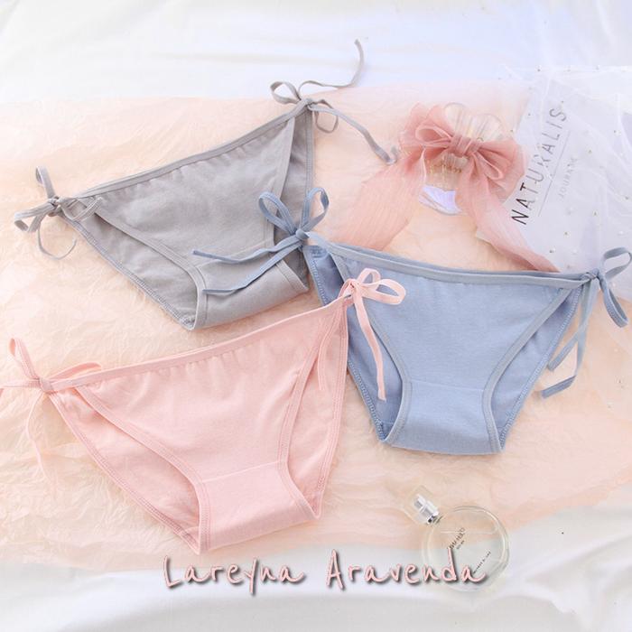 Lareyna Celana Dalam Wanita Tali Samping Katun Jepang Soft & Cute Korean Style CD005