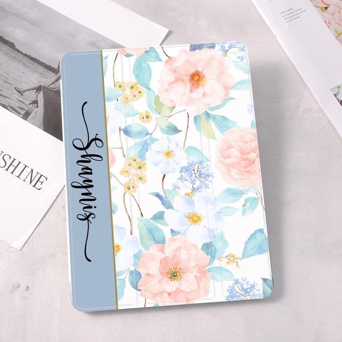 Custom Name Cute Flower For iPad Air 4 Case 2020 iPad 10.2 Case 7th