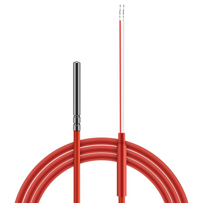 2 Wire PT1000 Temperature Sensor Thermistor Silicone Gel Coated 1.5Meters Probe 45mm x 5mm -50-180 C