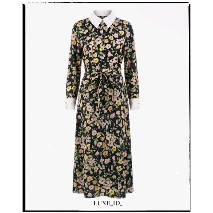 LUXE_ID_ New Yonna Slimfit Dress Flower Luxe Black