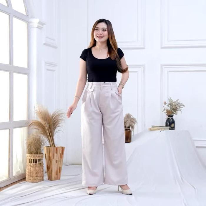 Oro pants , celana kulot oro pants , celana kerja cewek oro pants , oro pants loose heightwash