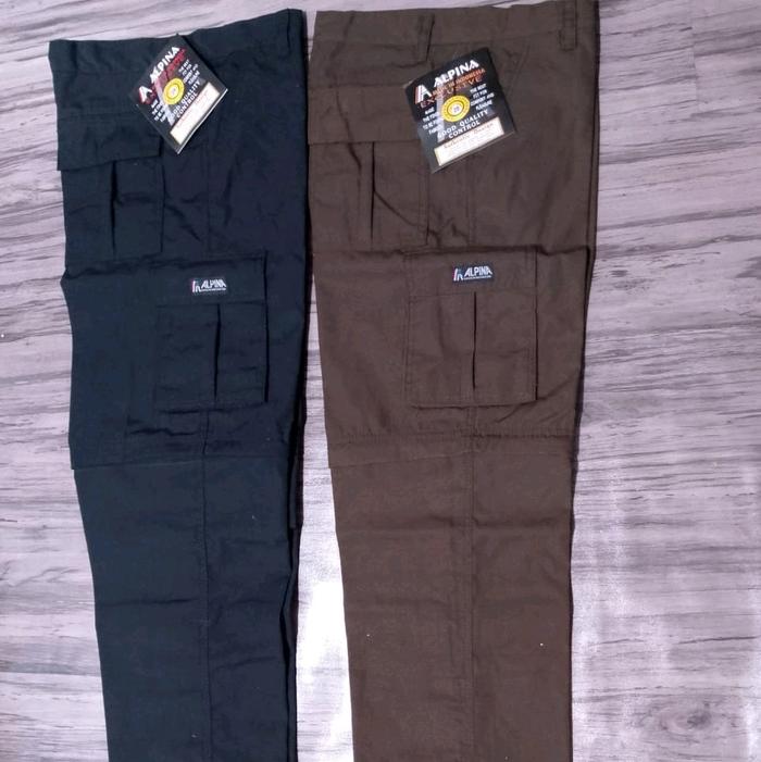 Celana Pdl Pramuka Seragam Sekolah Cargo Coklat Hitam