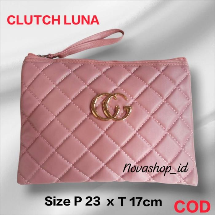 Clutch Bordir Luna_Dompet Wanita Hand Bag Luna Muat Hp Terbaru