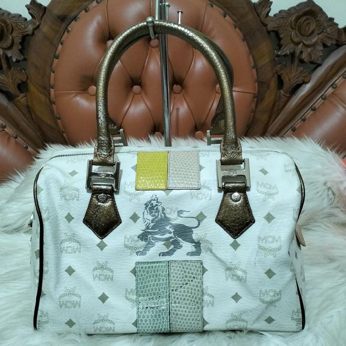 MCM Canvas Coated Speedy Bag