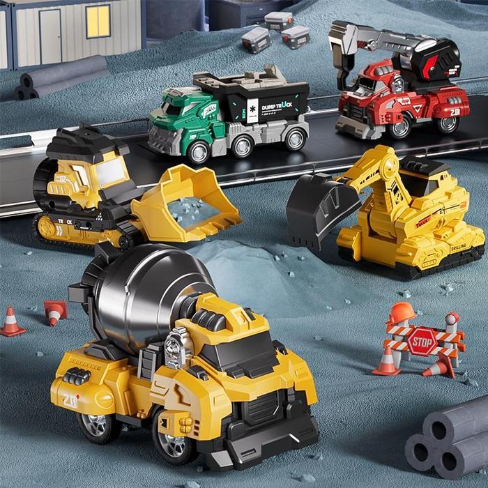 Mainan Mobil Mobilan truk Konstruksi set Contruction Excavator Bulldozer Crane Mainan Anak Toys
