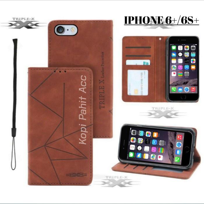 Iphone 6 Plus/6s Plus Flip Cover Wallet Leather Case Dompet Magnet
