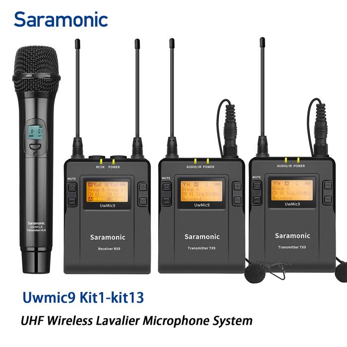 UwMic9 Kit1-Kit13 Professional UHF Wireless Lavalier Lapel Handheld