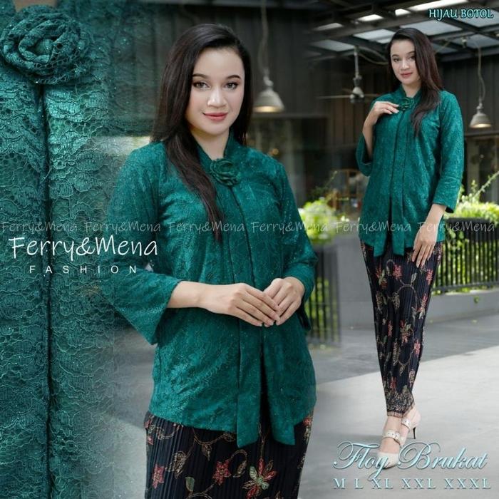 KEBAYA MURAH !! ONE SET KEBAYA JUMBO LD 90-150 CM KEBAYA FLOY ENCIM BROKAT KARTINI MIX ROK PLIKSET K