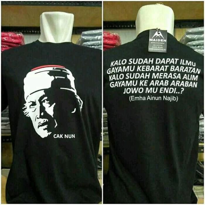 Kaos Cak Nun Emha Ainun Najib Kaos Quotes Maiyah Muslim Baju Dewasa Atasan Hitam
