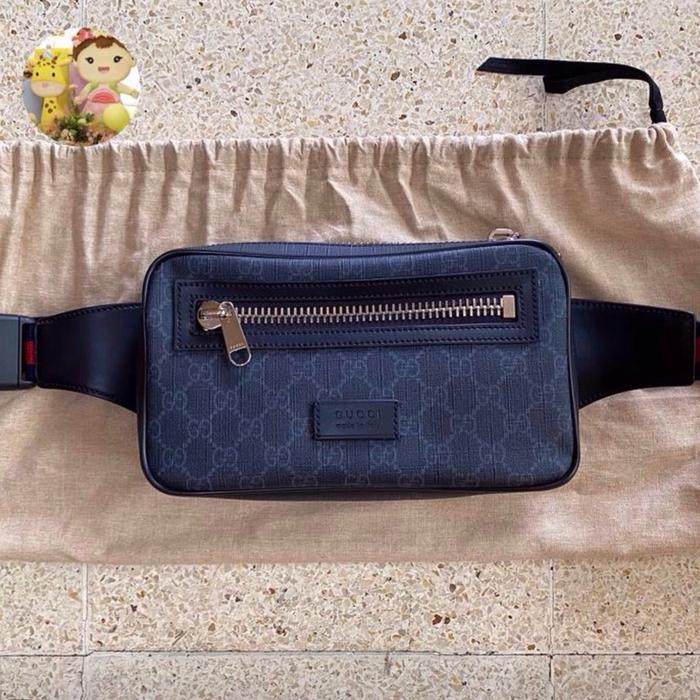 Tas Gucci sling bag gucci GG black belt bag