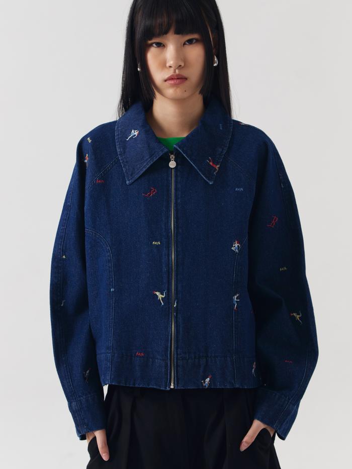 NASL LUNE Stride Raglan Denim Jacket