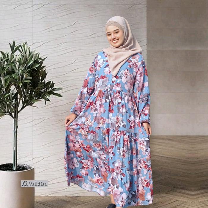 Gamis Rayon Viscose Premium Bunga