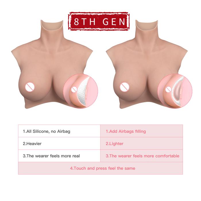 KOOMIHO Silicone Breast Forms Realistic Huge Fake Boobs Enhancer Sexy