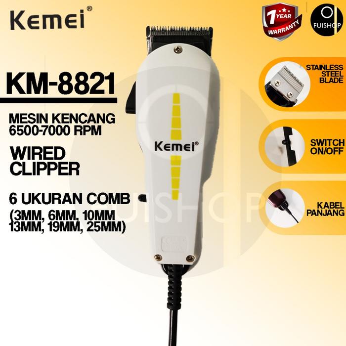 KEMEI 8821 alat cukur rambut hair clipper mesin cukur rambut elektrik