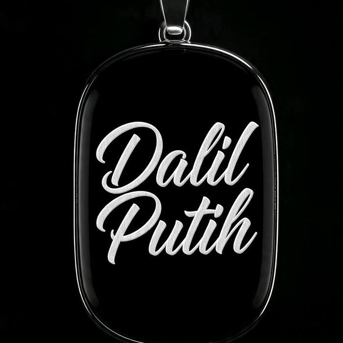 Kalung Liontin Tulisan dalil.putih dengan Desain Elegan dan Menarik