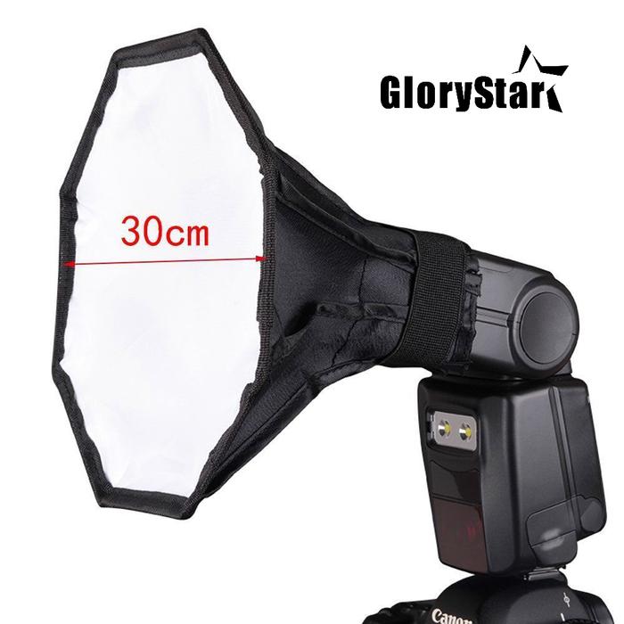 Octagon Flash Diffuser 30cm 12 inch 8 Square Mini Softbox for Canon