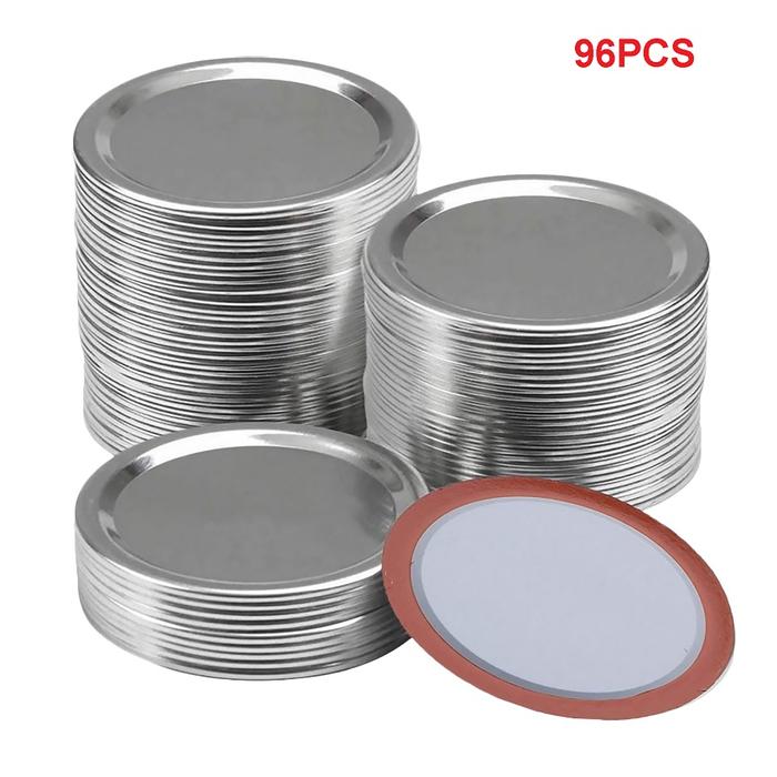 96pcs/ 70mm Mason Jar Lids Food Grade Rust-proof Regular Mouth