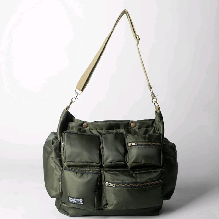 PHILLIP WORKS BAG METRO UTILITY MESSENGER OLIVE TAS SELEMPANG ORIGINAL PW