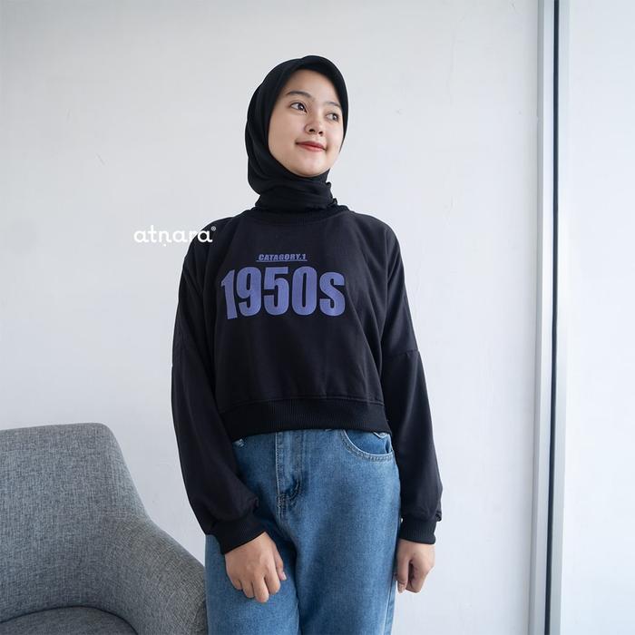 Atnara - 1950s Sweater Crop Wanita
