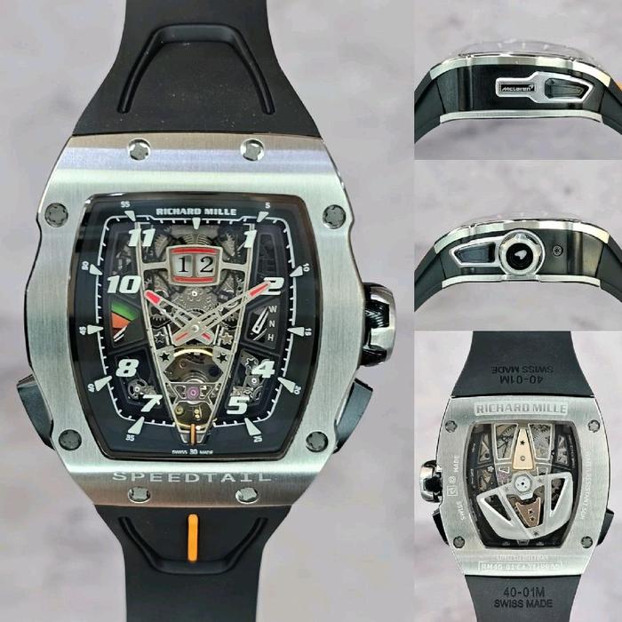 Jam tangan Pria Automatic Swiss RM 40-01 Mclaren Speedtail Stainles fullset